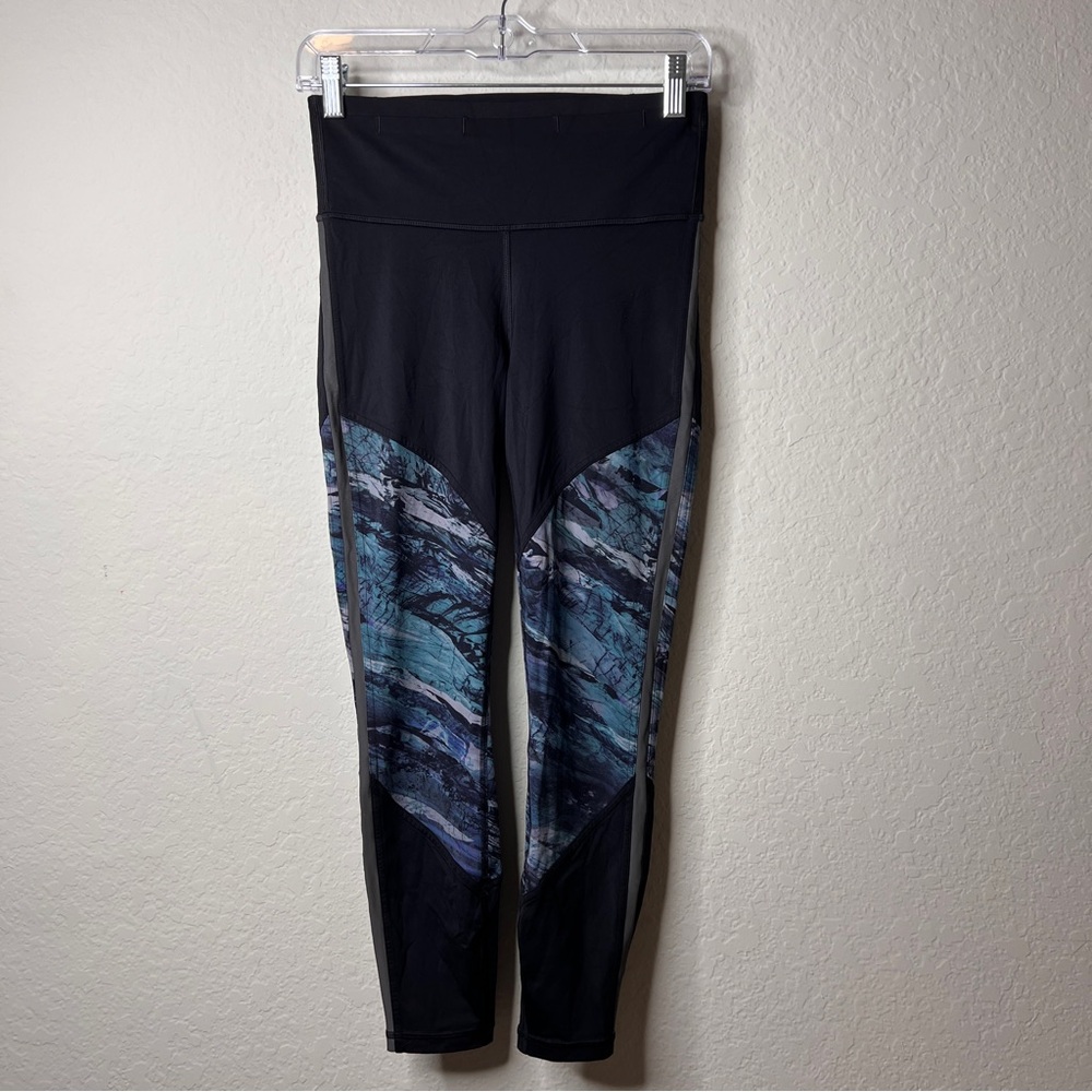 Lululemon Run to Reset Tight 25”‎ Leggings Women’s 6 Black Multi Pockets